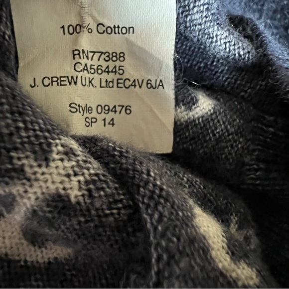 J Crew Anchors Nautical Navy Blue Light Sweater - Picture 3 of 6